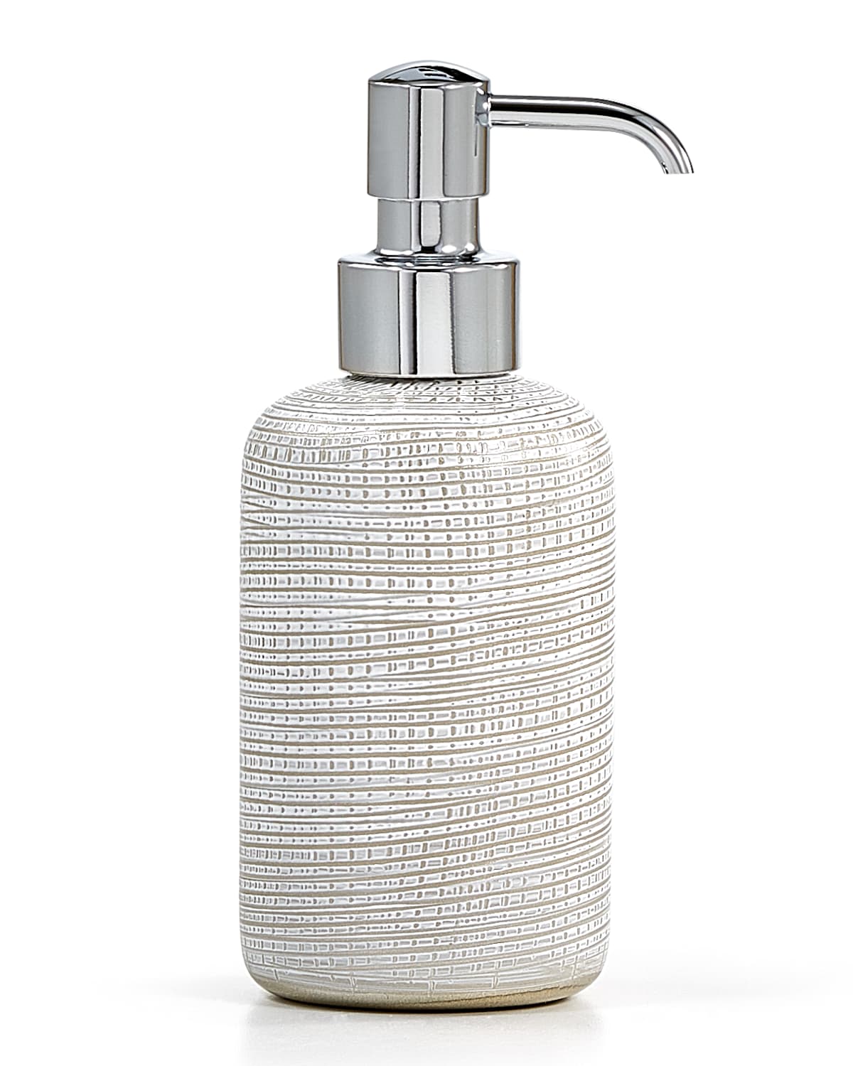 Labrazel Woven Pump Dispenser, Platinum In Polished Chrome