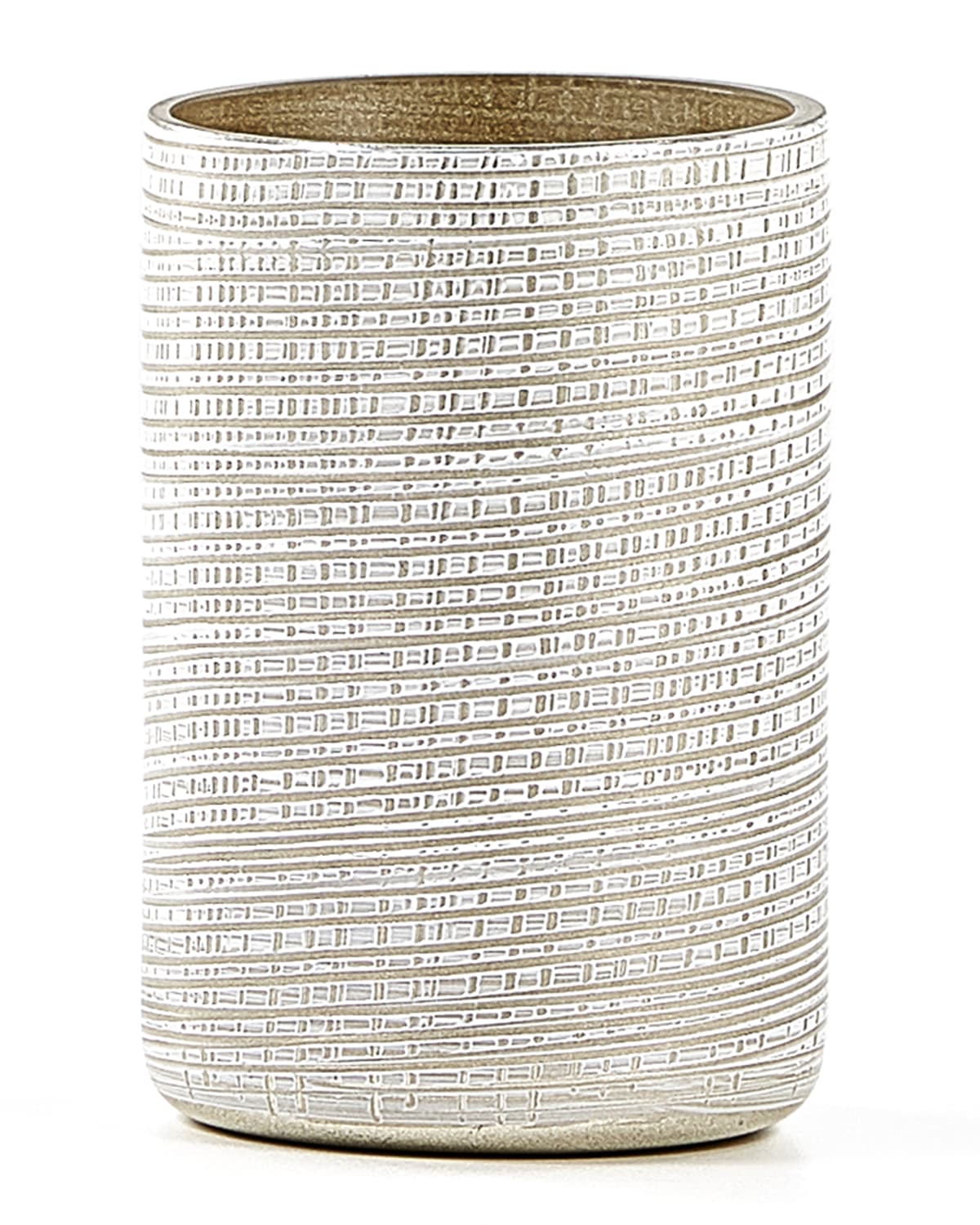 Labrazel Woven Brush Holder, Platinum In Silver/white