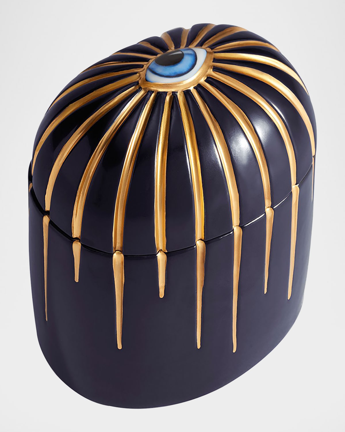 L'objet Lito Porcelain Candle In Blue/gold