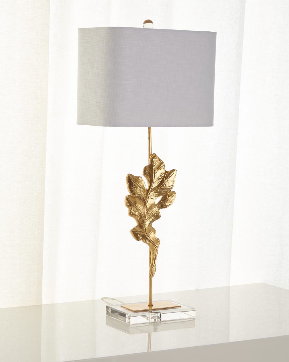 Shop Couture Lamps Gold Oak Leaf Table Lamp
