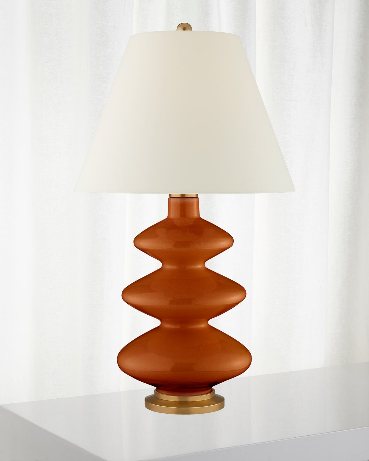 Shop Visual Comfort Signature Smith Large Table Lamp By Christopher Spitzmiller In Red