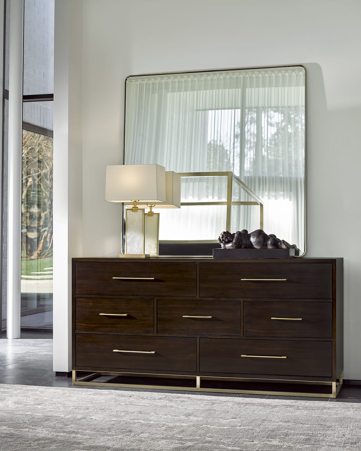 Universal Furniture Lucca Dresser Mirror In Brown