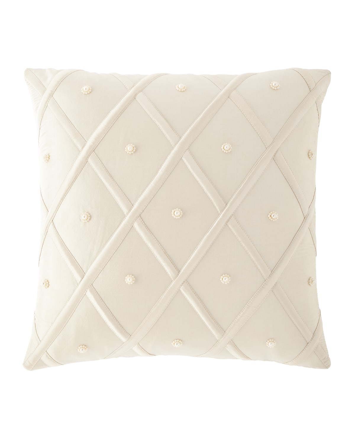 Shop Austin Horn Collection Luna Silk Pillow, 17"sq. In Cream