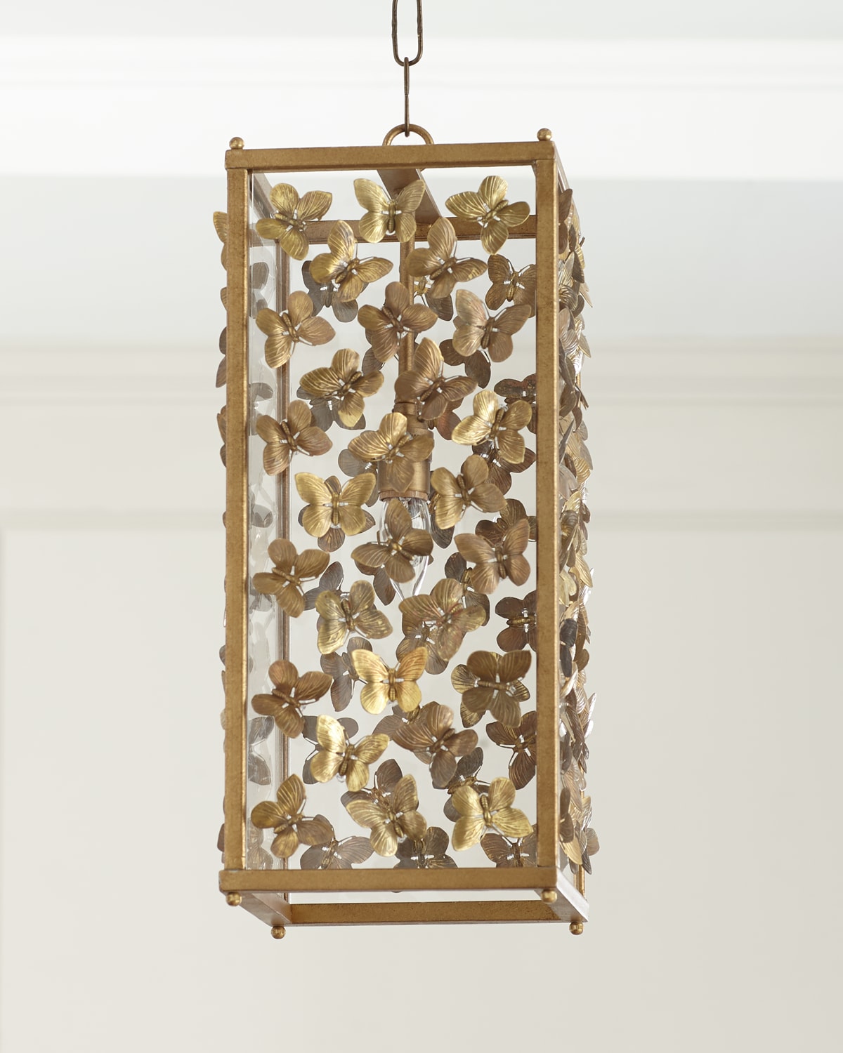 Shop Tommy Mitchell Medium Butterfly Pendant Light In Gold