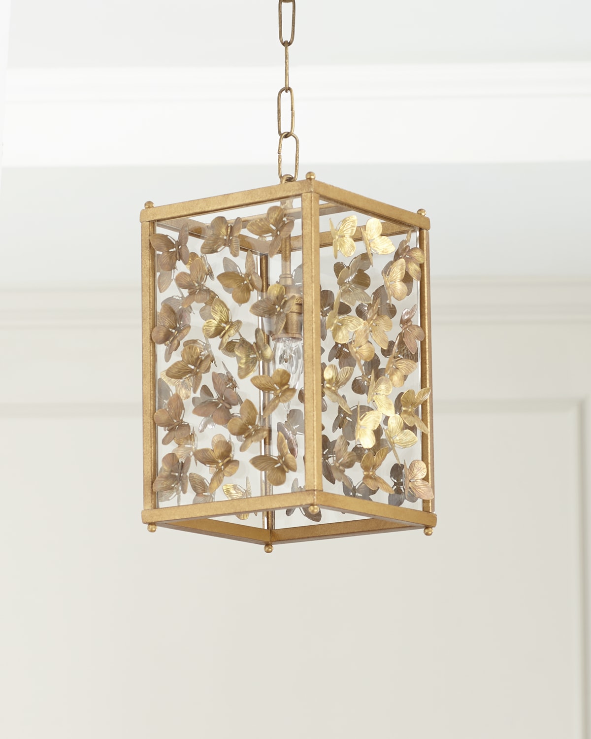 Shop Tommy Mitchell Small Butterfly Pendant Light In Gold