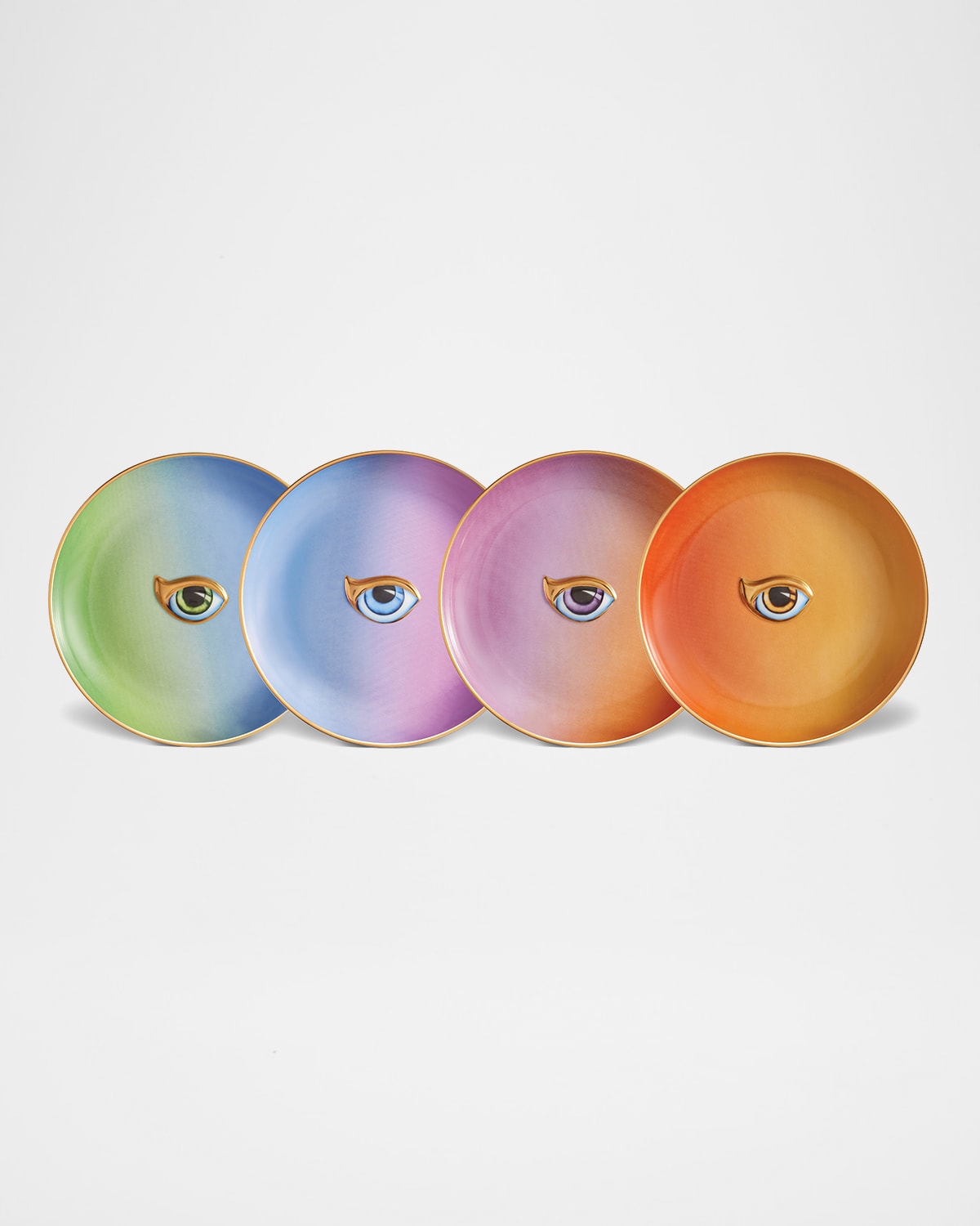 L'objet Lito Set Of 4 Plates In Multi