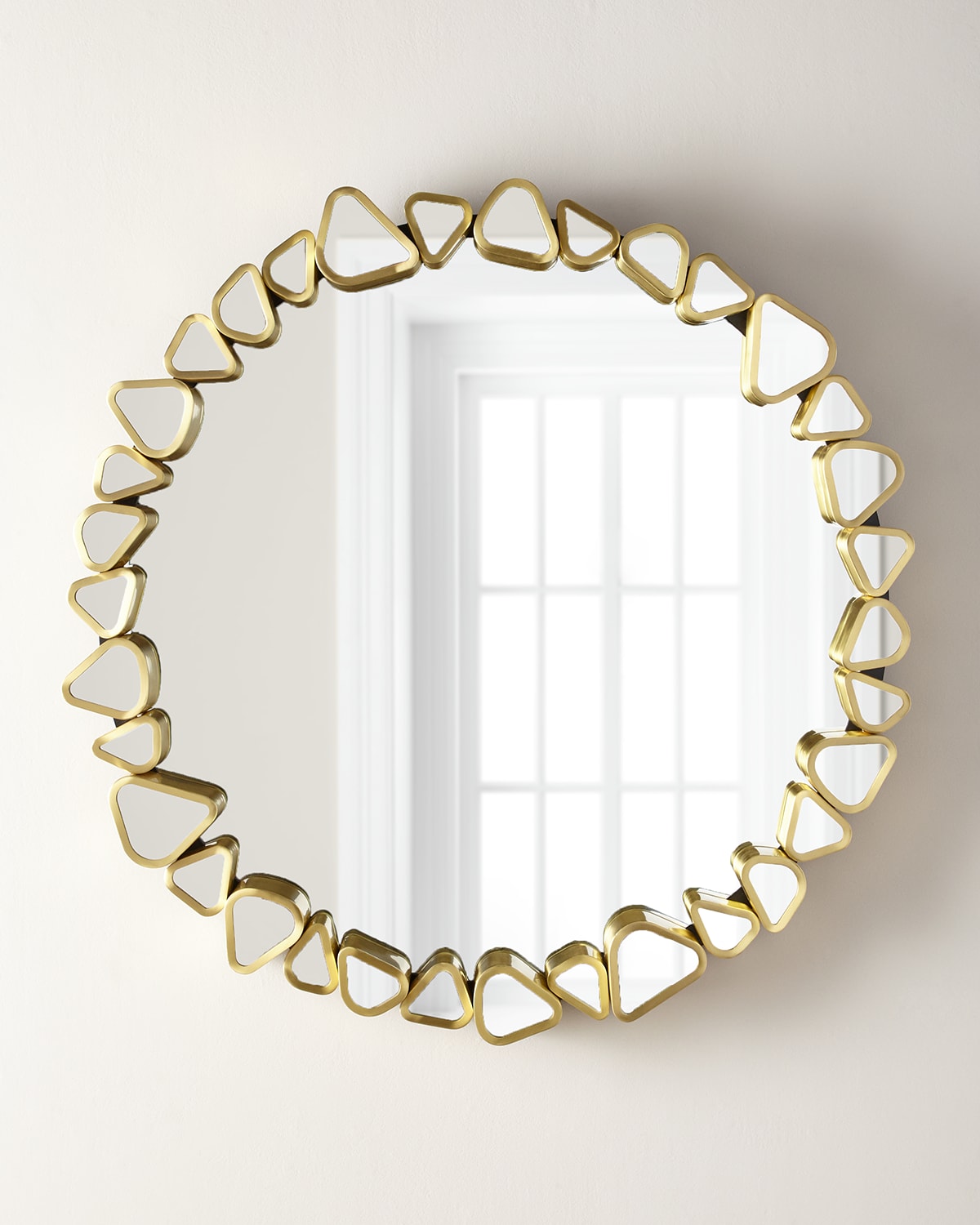 Shop The Phillips Collection Round Mirror With Pebble Border In Gold