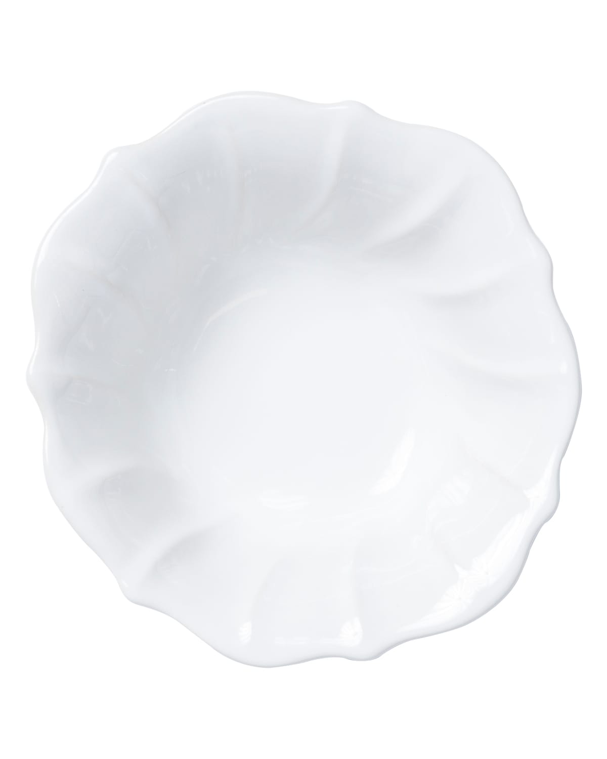 Vietri Incanto Stone Ruffle Cereal Bowl, White