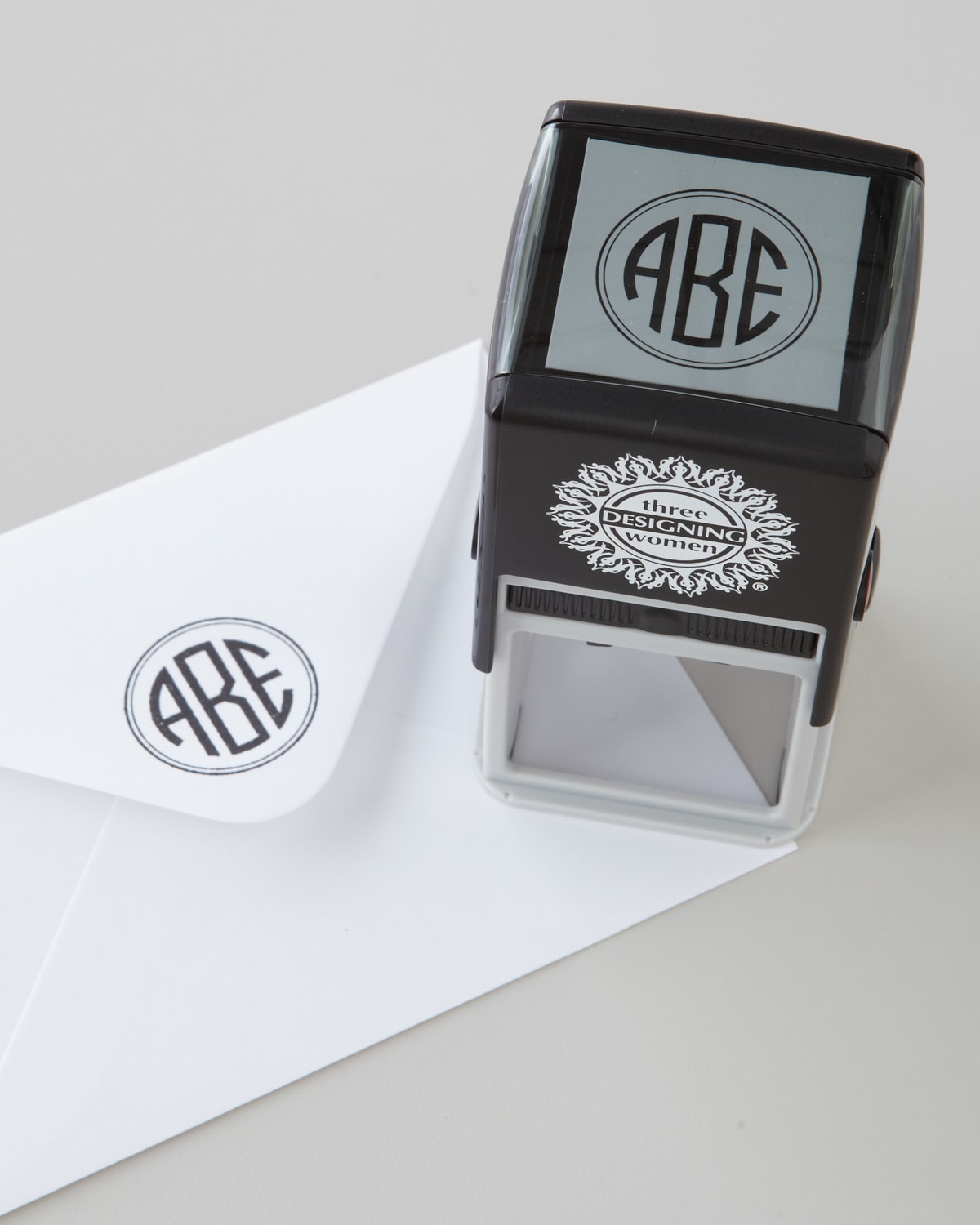 Three Designing Women Three-initial Circle Monogram Stamper