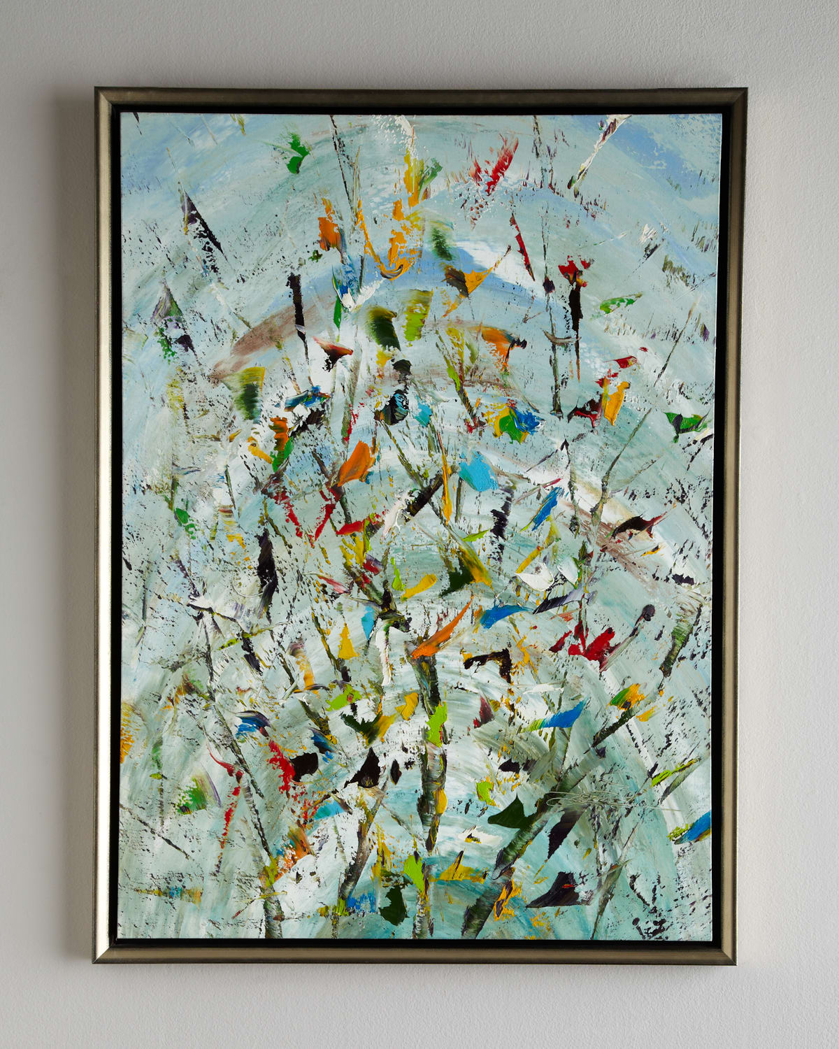 John-richard Collection The Confetti Garden Original Oil Painting By Jinlu In Multi