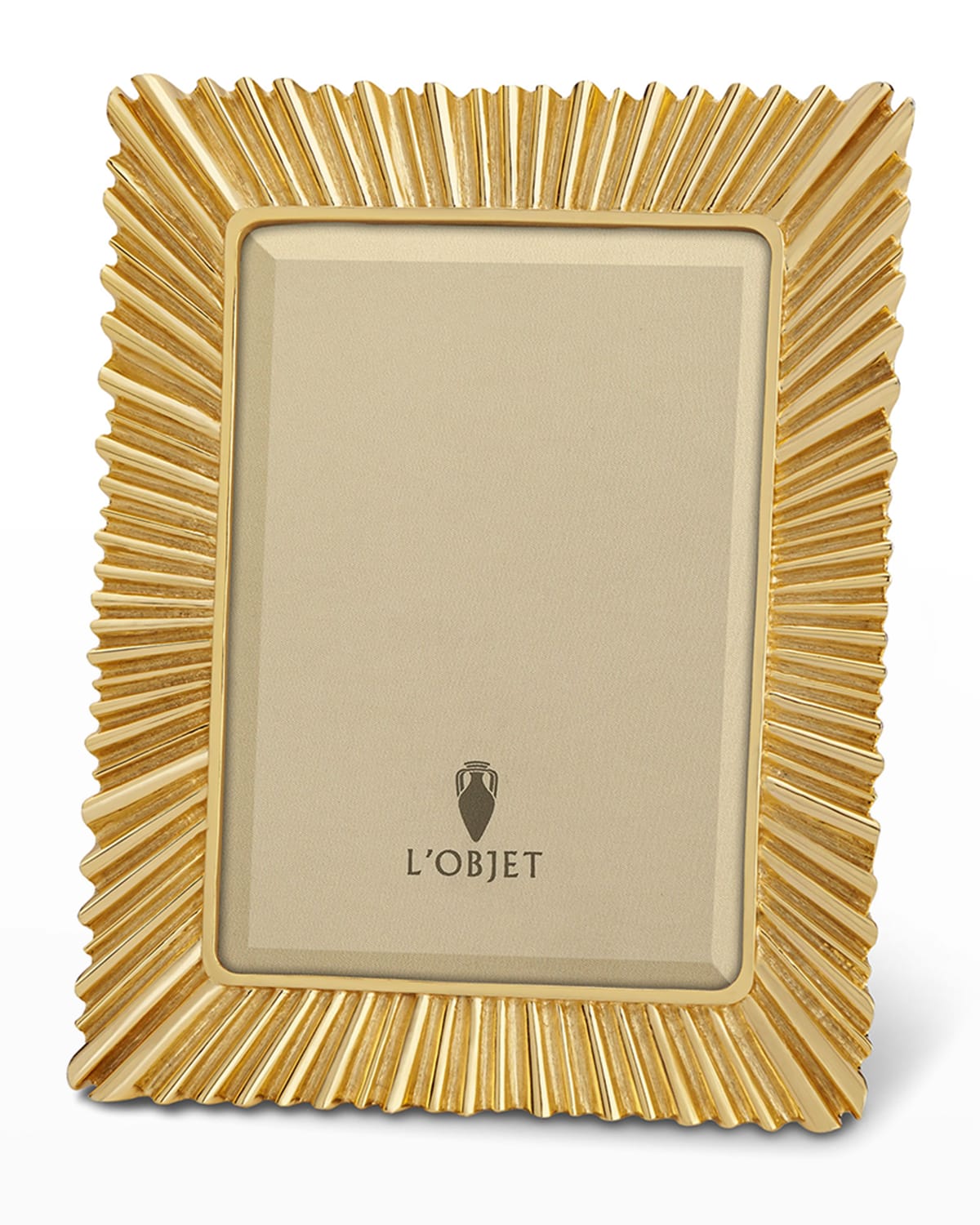 L'OBJET RAY GOLD-PLATED PICTURE FRAME, 5" X 7"