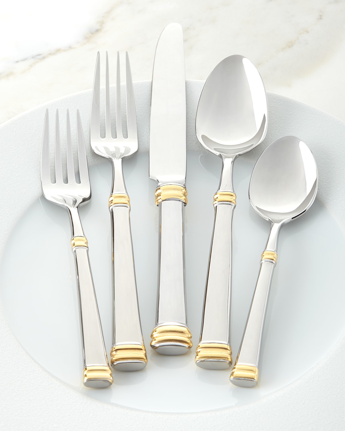 Ricci Silversmith 45-piece Gold Bramasole Flatware Service