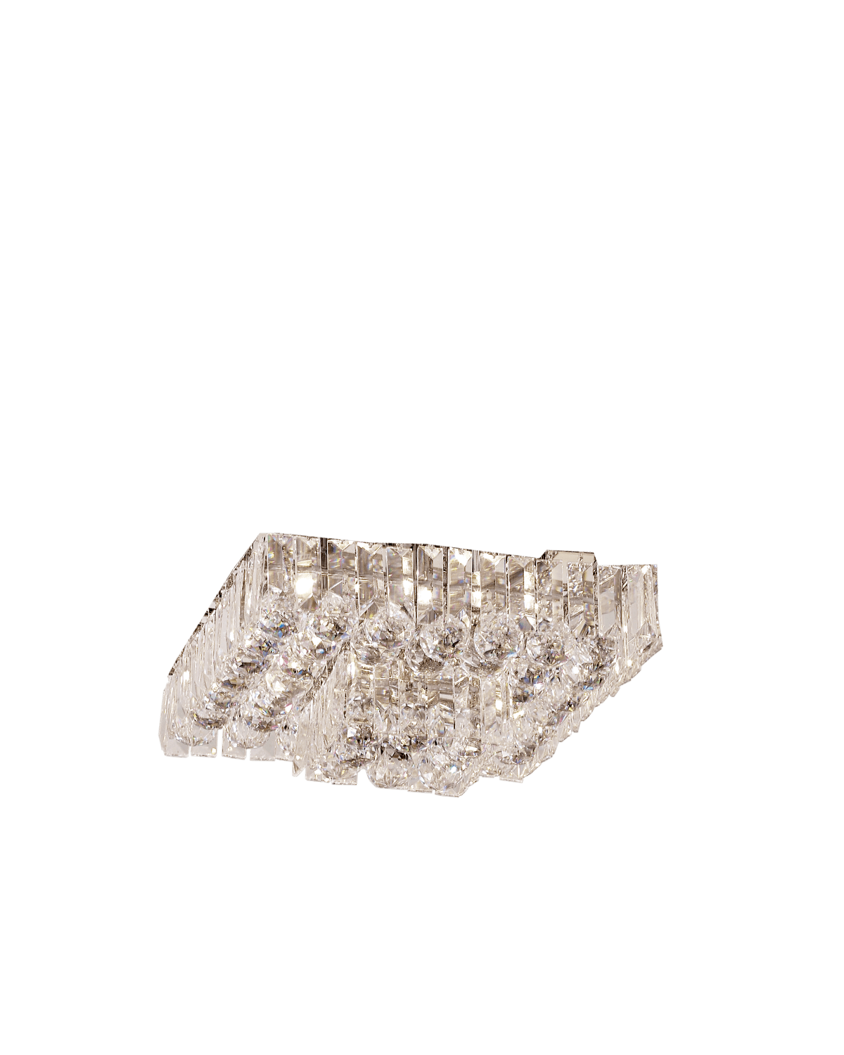 Dale Tiffany Eight-light Crystal Flush-mount Ceiling Fixture In Transparent