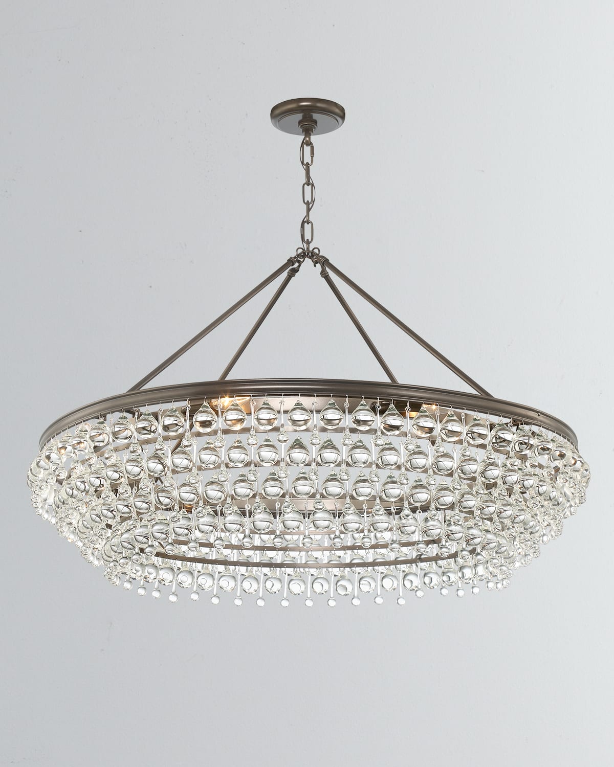 CRYSTORAMA CALYPSO 8-LIGHT CRYSTAL TEARDROP CHANDELIER,PROD213120056