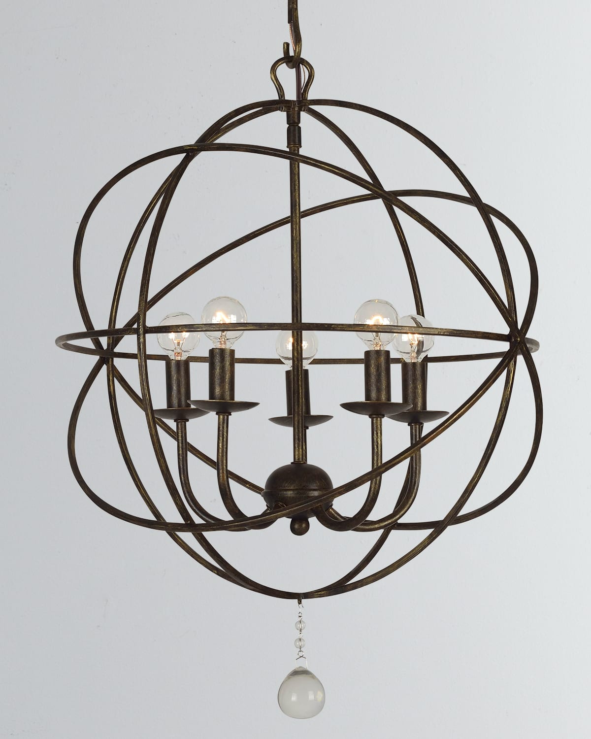 Shop Crystorama Solaris 5-light Mini Chandelier In Brown