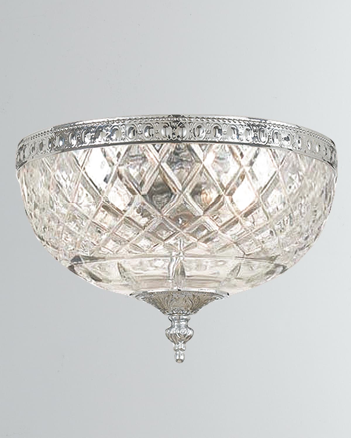 Shop Crystorama 2-light Crystal Ceiling Mount In Silver