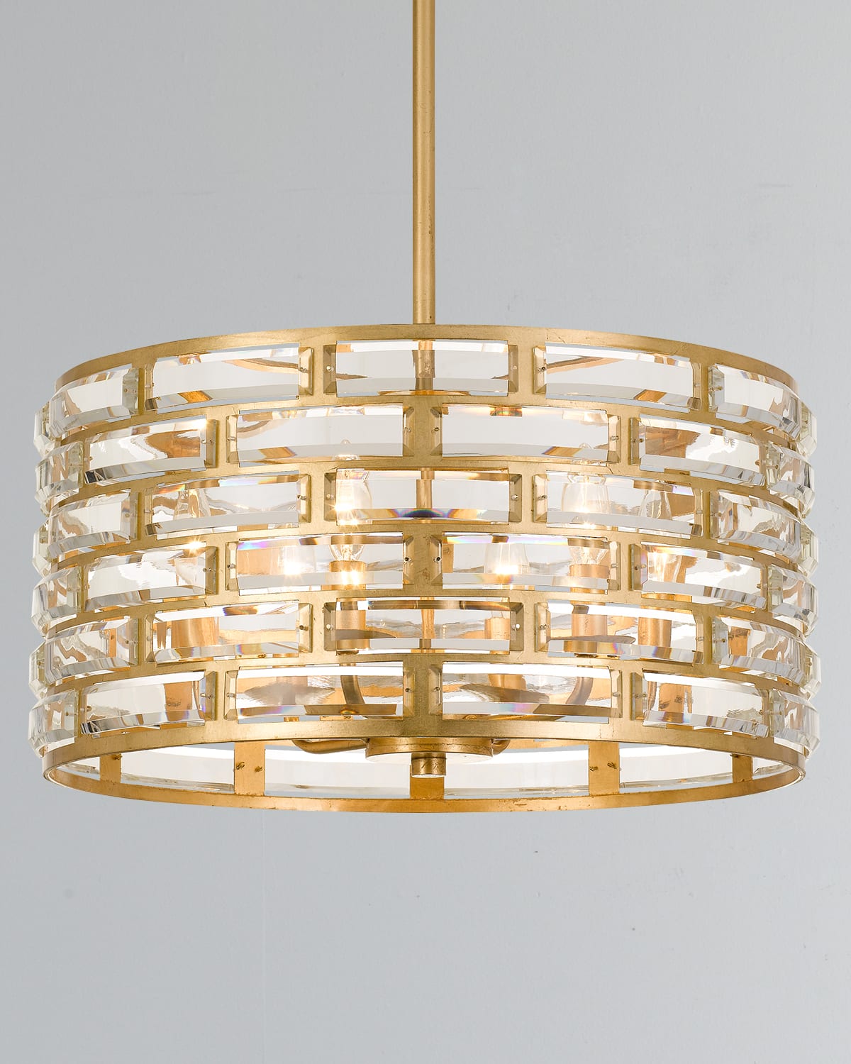 Meridian 6-Light Antiqued Gold Chandelier