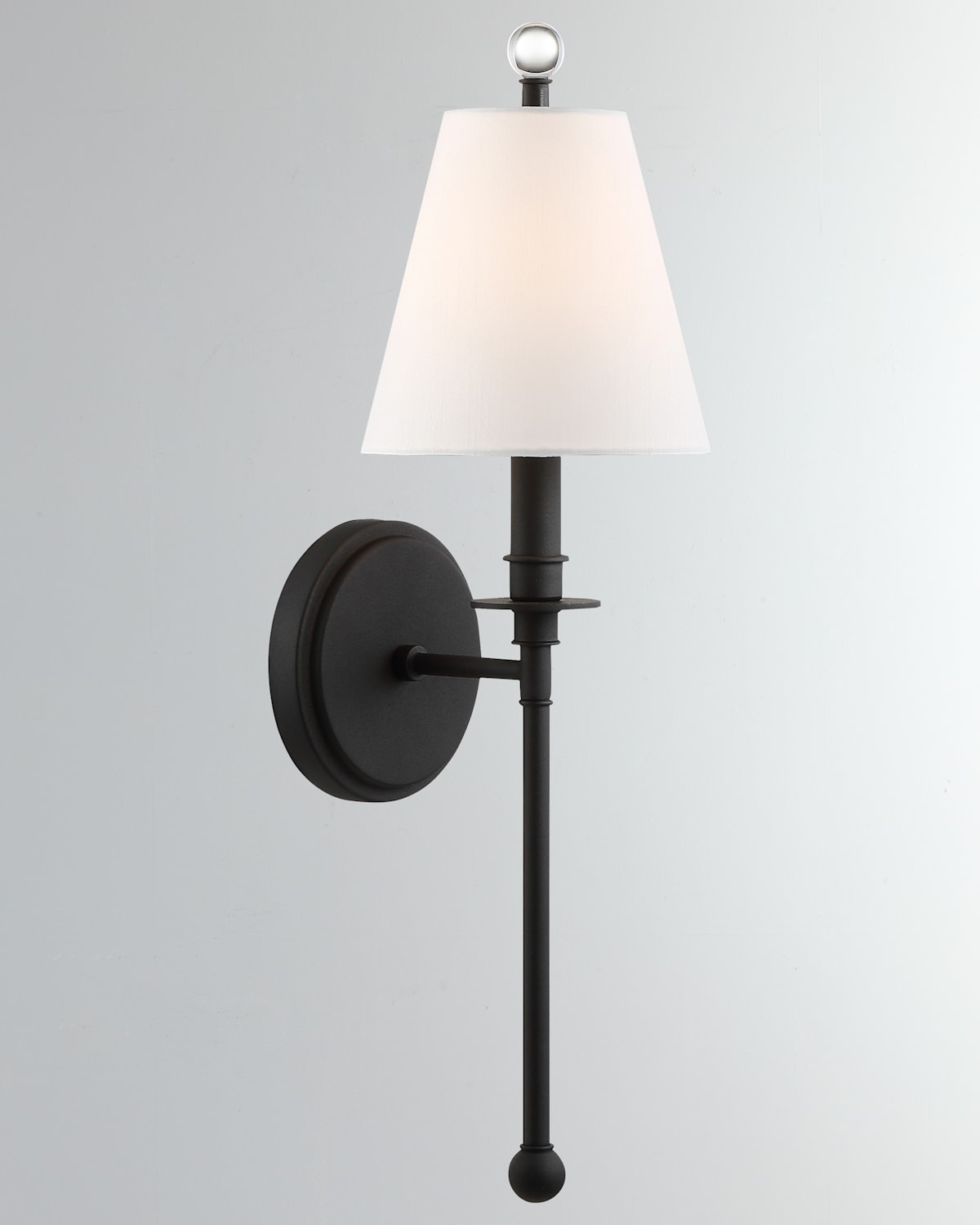 Shop Crystorama Riverdale 1-light Sconce With Shade In Black