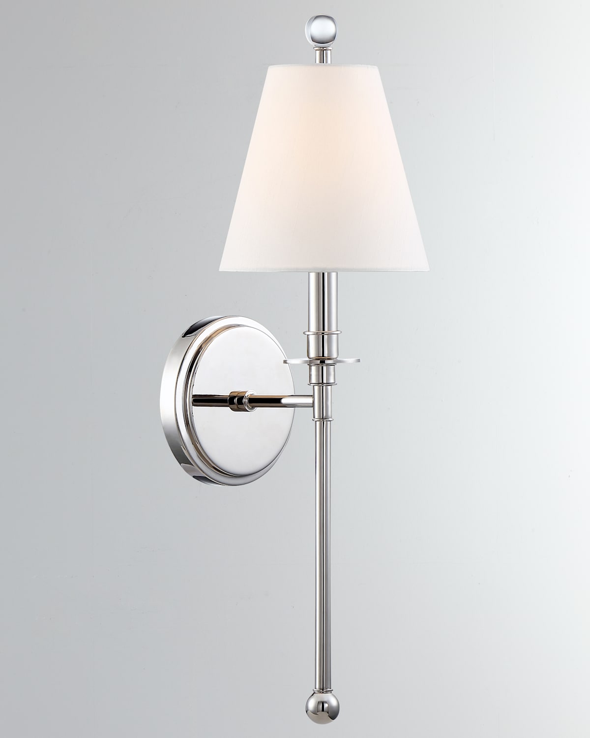 Shop Crystorama Riverdale 1-light Sconce With Shade In Silver
