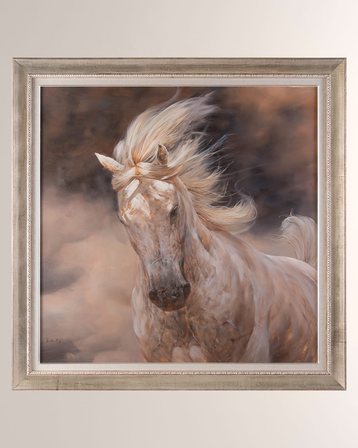 John-richard Collection Wingka Stallion Canvas Print In White
