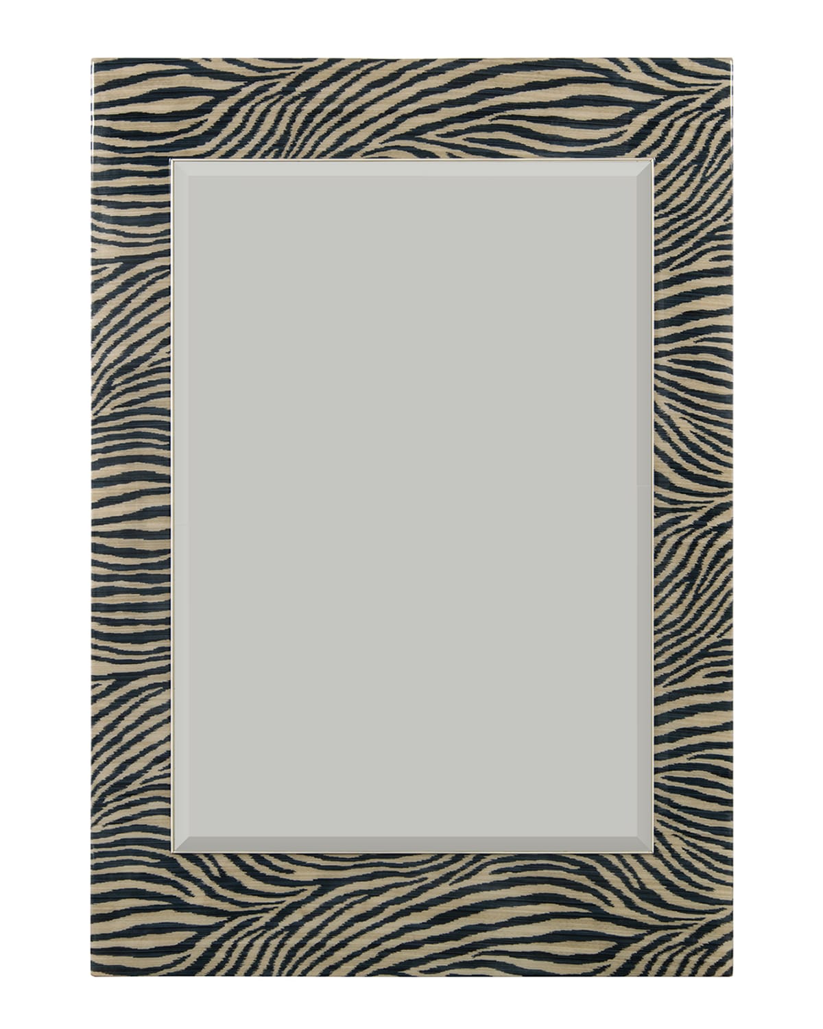 Shop John-richard Collection Tansania Indigo Mirror In Zebra
