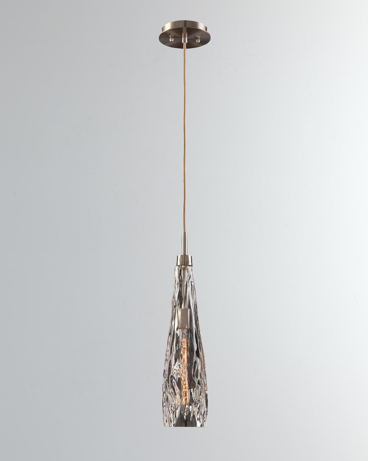 John-richard Collection Hand-blown Hanging Glass Pendant In Clear