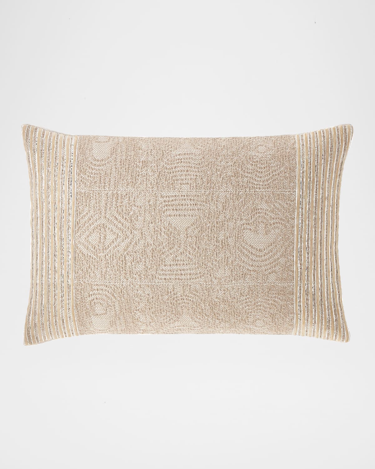 Callisto Home Natural Brocade Decorative Pillow