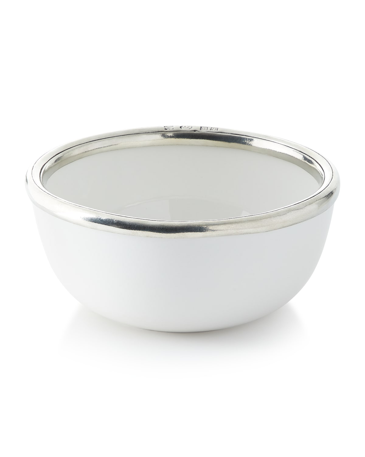 Neiman Marcus Pewter And Ceramic Cereal Bowl