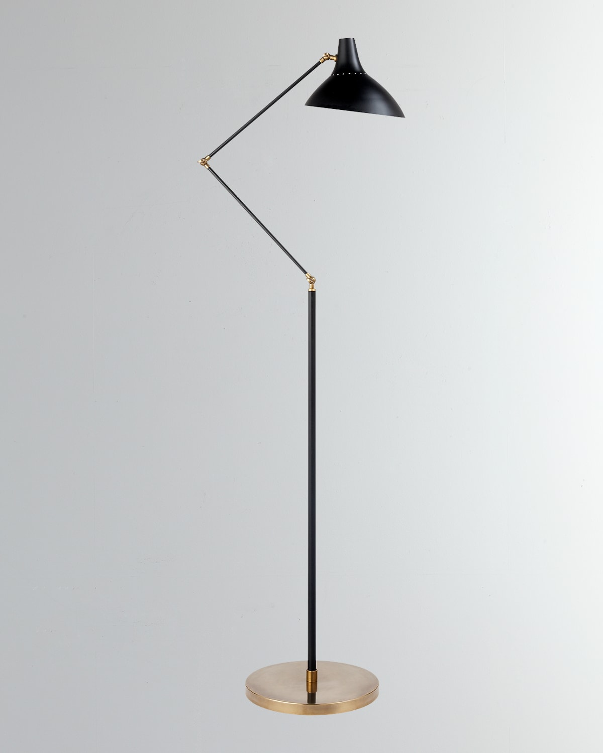 Shop Visual Comfort Signature Charlton Floor Lamp By Aerin In Black And Gold
