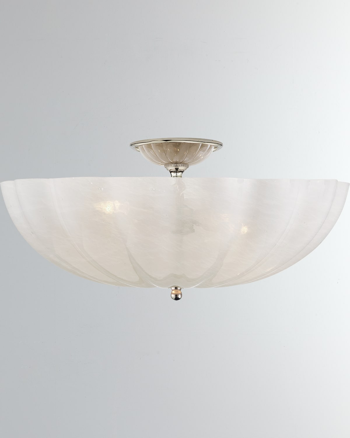 Shop Visual Comfort Signature Rosehill Large Semi Flush Mount By Aerin In Silver