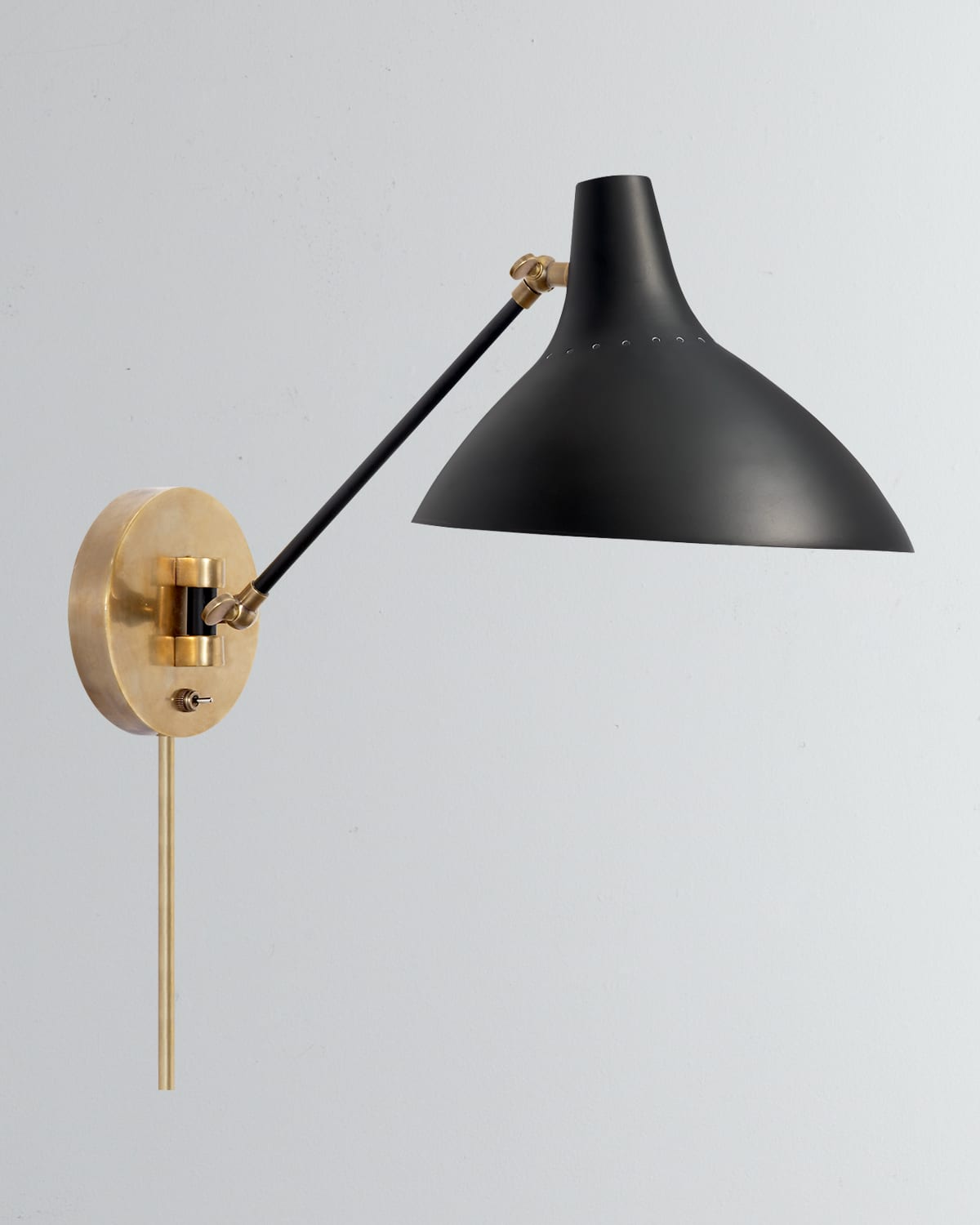Shop Visual Comfort Signature Charlton Wall Light By Aerin In Black And Gold
