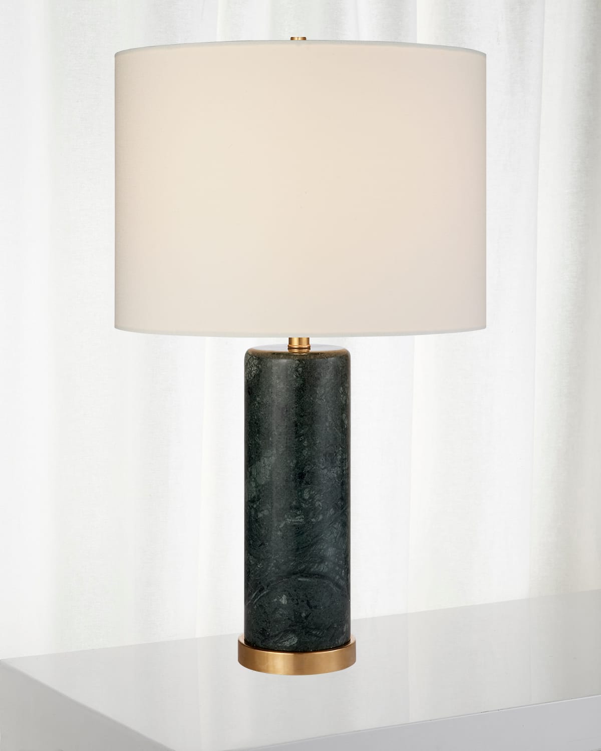 Shop Visual Comfort Signature Cliff Table Lamp By Aerin In Green