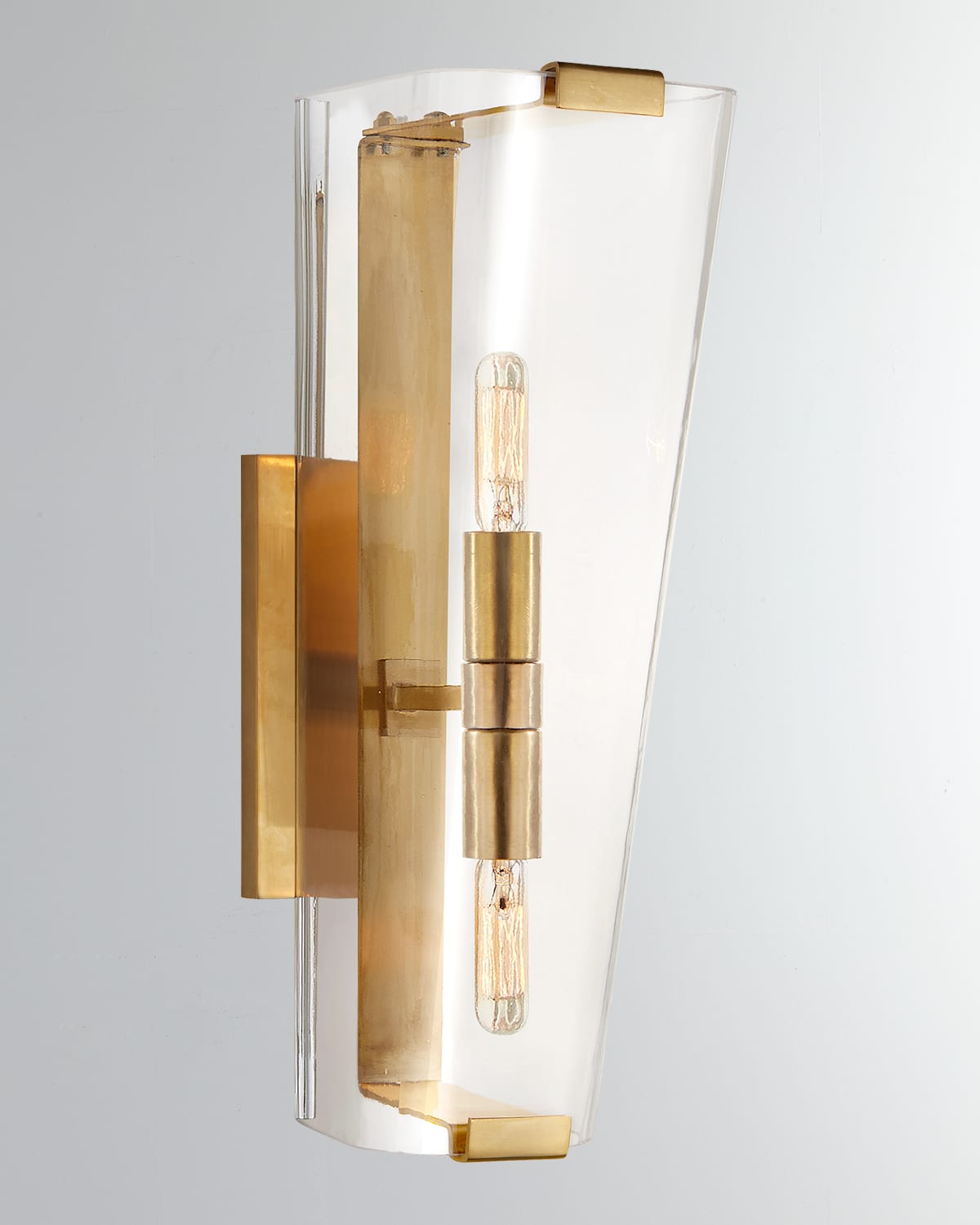 Shop Visual Comfort Signature Alpine Single Sconce By Aerin In Polished Nickel