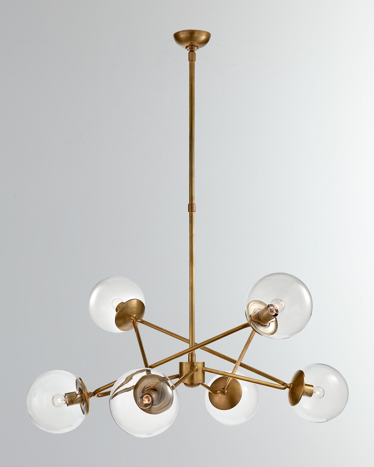 Shop Visual Comfort Signature Turenne Large Dynamic Chandelier By Aerin In Antique Brass