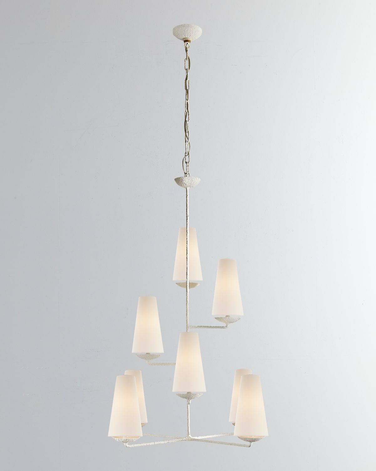 Visual Comfort Signature Fontaine Vertical Chandelier By Aerin In White
