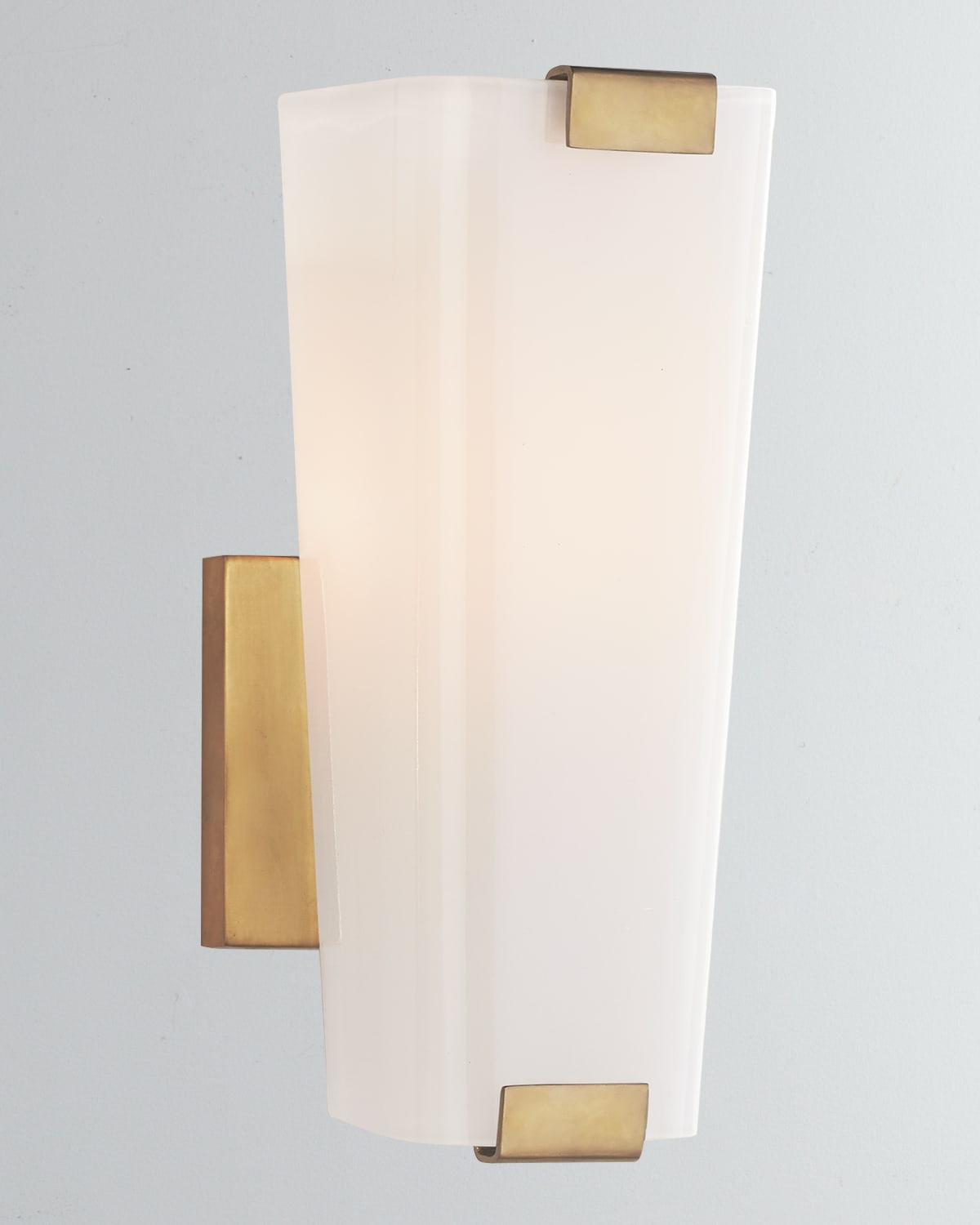 Shop Visual Comfort Signature Alpine Small Single Sconce By Aerin In White And Gold