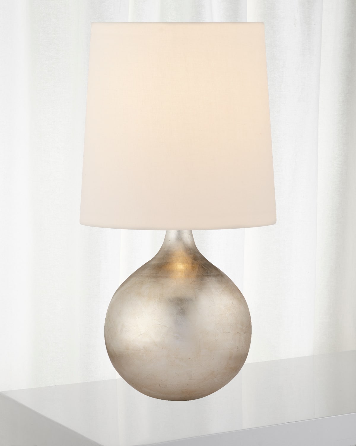 Visual Comfort Signature Warren Mini Table Lamp By Aerin In Silver
