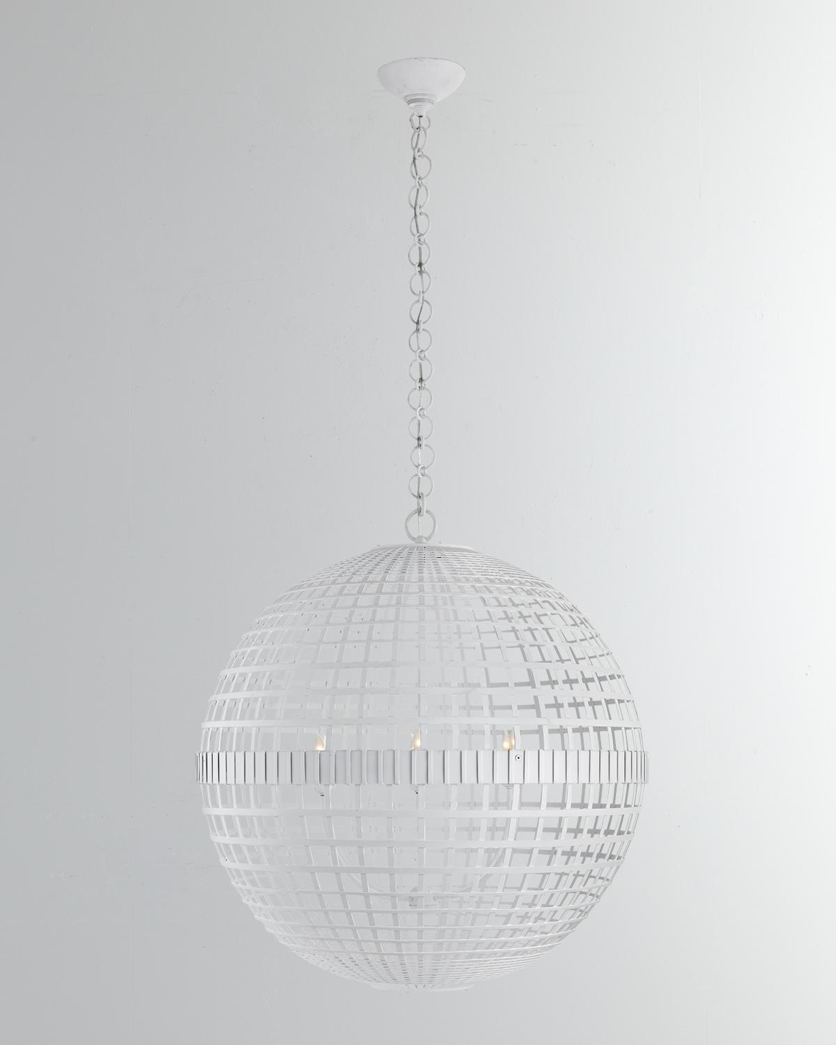 Aerin Mill Large Globe Lantern In White