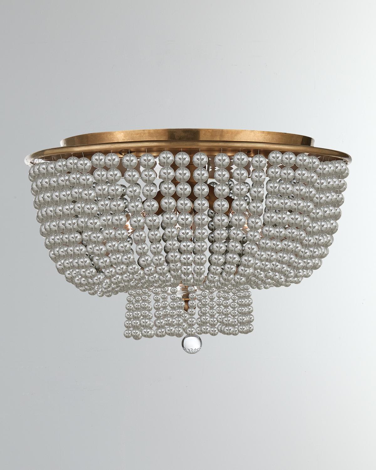 Aerin Jacqueline Flush Mount Light In White And Gold