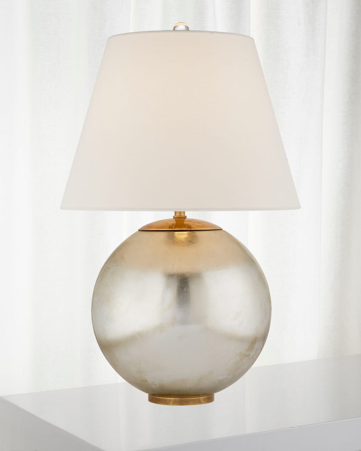 Shop Visual Comfort Signature Morton Table Lamp By Aerin In Silver