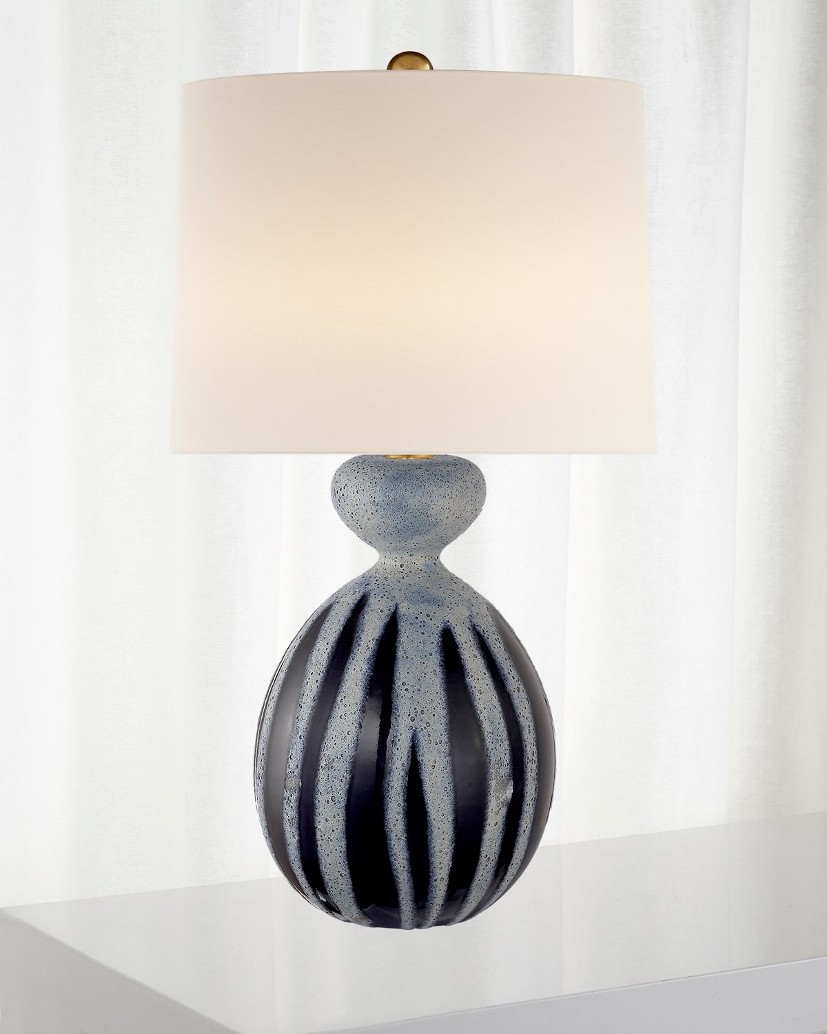 Shop Visual Comfort Signature Gannet Table Lamp By Aerin In Cobalt