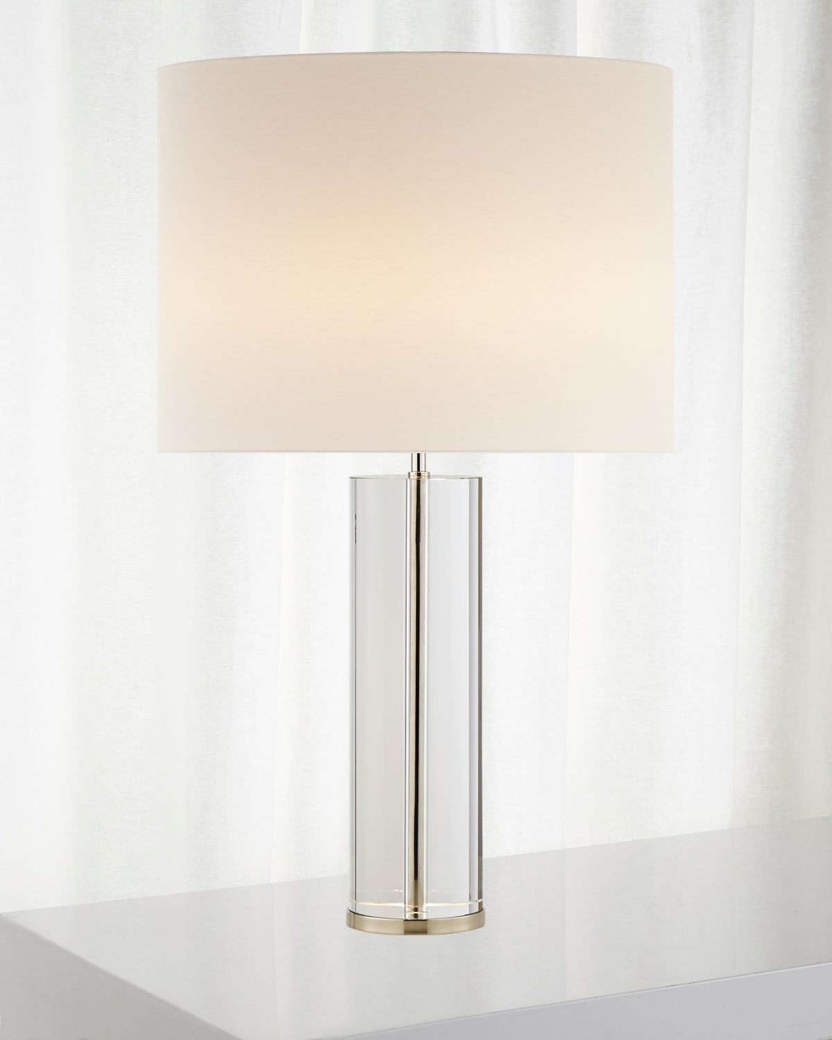 Shop Visual Comfort Signature Lineham Table Lamp By Aerin In Silver