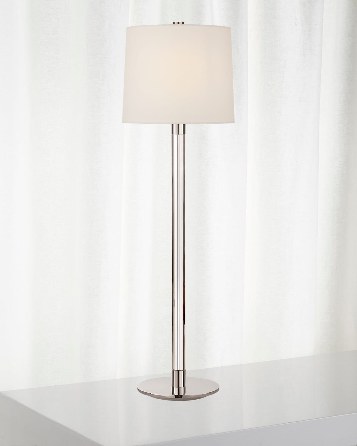 Shop Visual Comfort Signature Riga Buffet Lamp By Aerin In Silver
