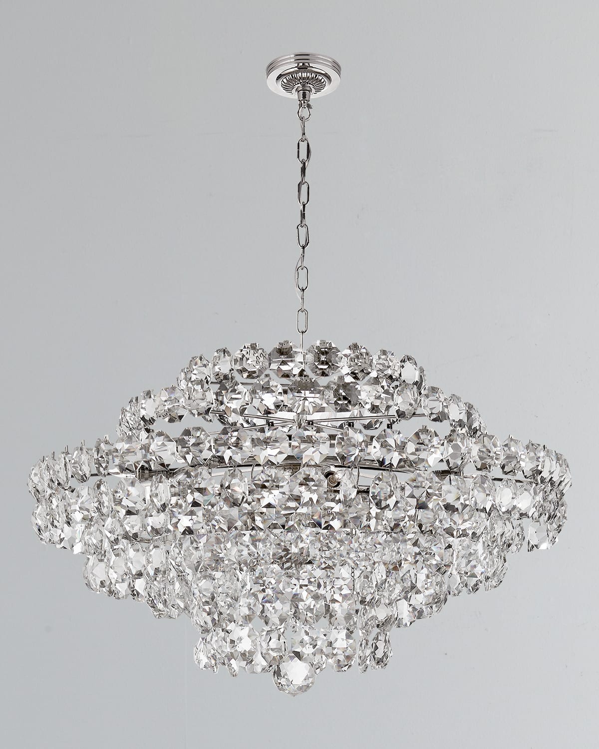 Visual Comfort Signature Sanger Large Chandelier By Aerin In Polished Nickel