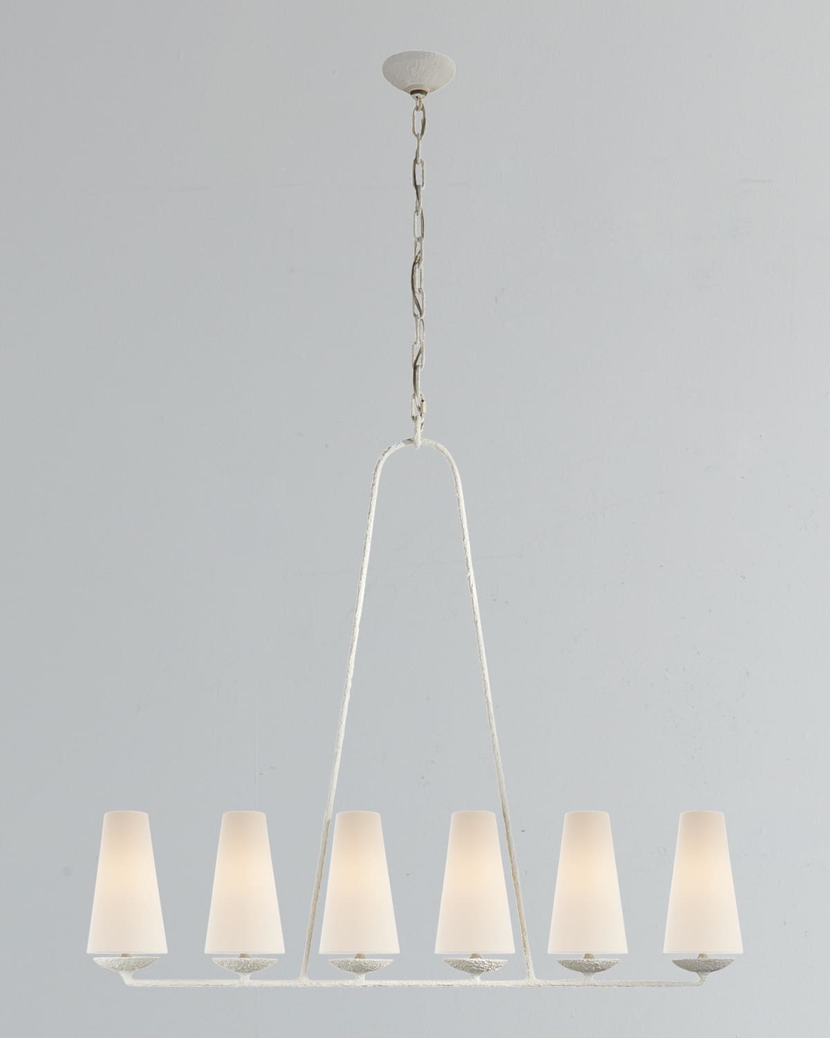 Visual Comfort Signature Fontaine Linear Chandelier By Aerin In White