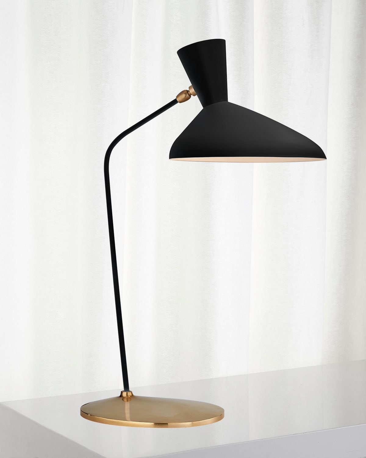 Shop Visual Comfort Signature Austen Large Offset Table Lamp By Aerin In Black