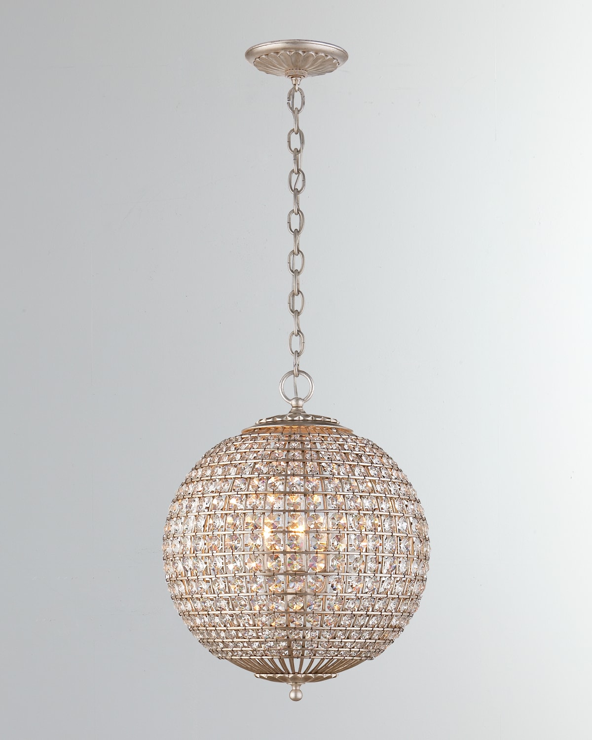 Shop Visual Comfort Signature Renwick Small Sphere Chandelier By Aerin In Silver