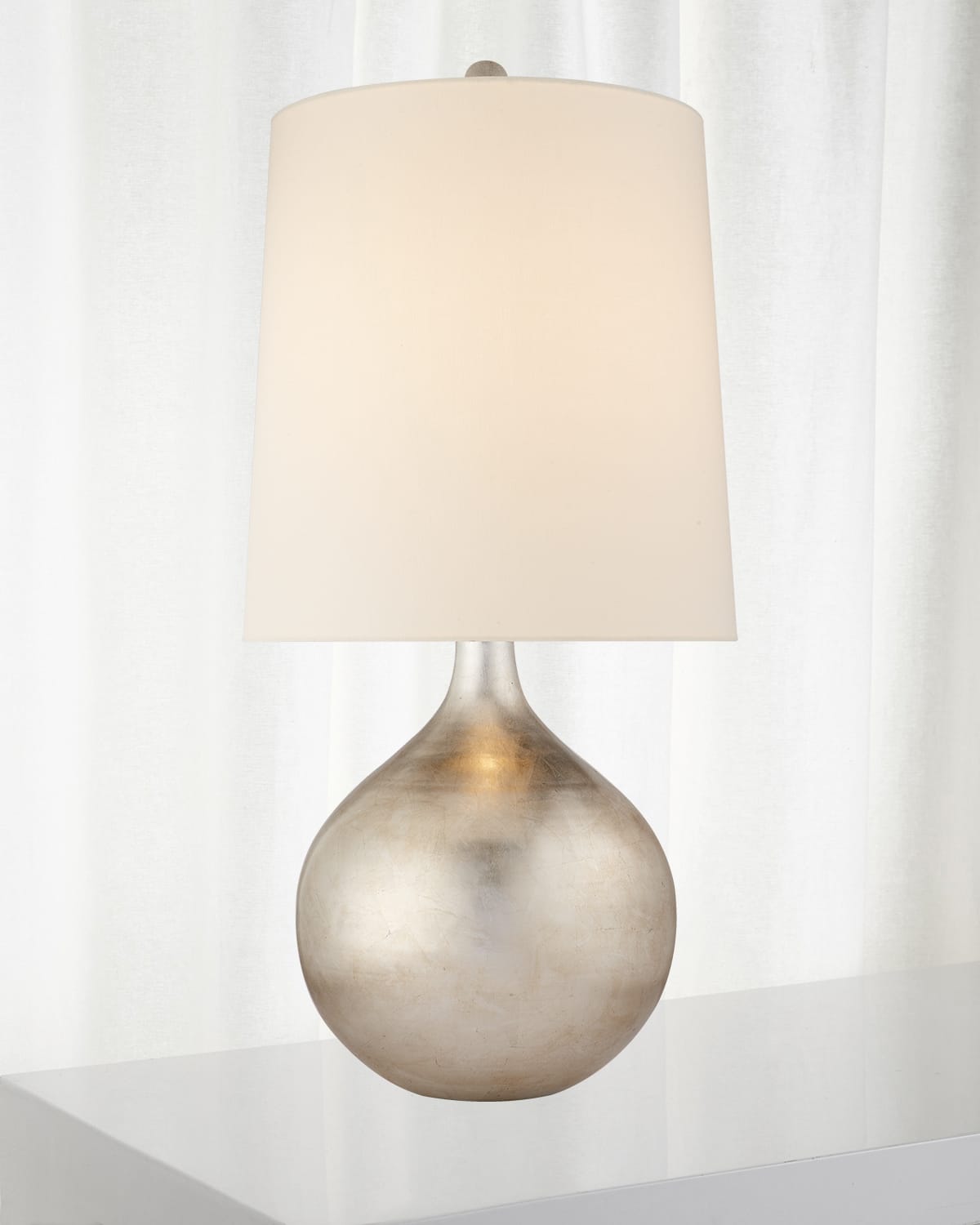 Shop Visual Comfort Signature Warren Table Lamp By Aerin In Burn Slv Leaf