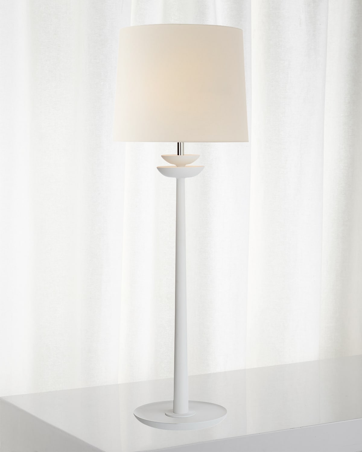 Shop Visual Comfort Signature Beaumont Medium Buffet Lamp By Aerin In White