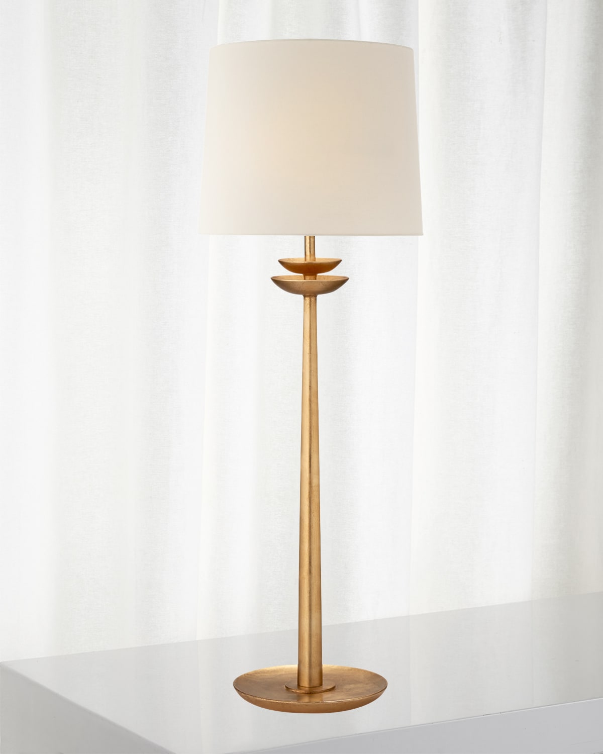 Shop Visual Comfort Signature Beaumont Medium Buffet Lamp By Aerin In Gold